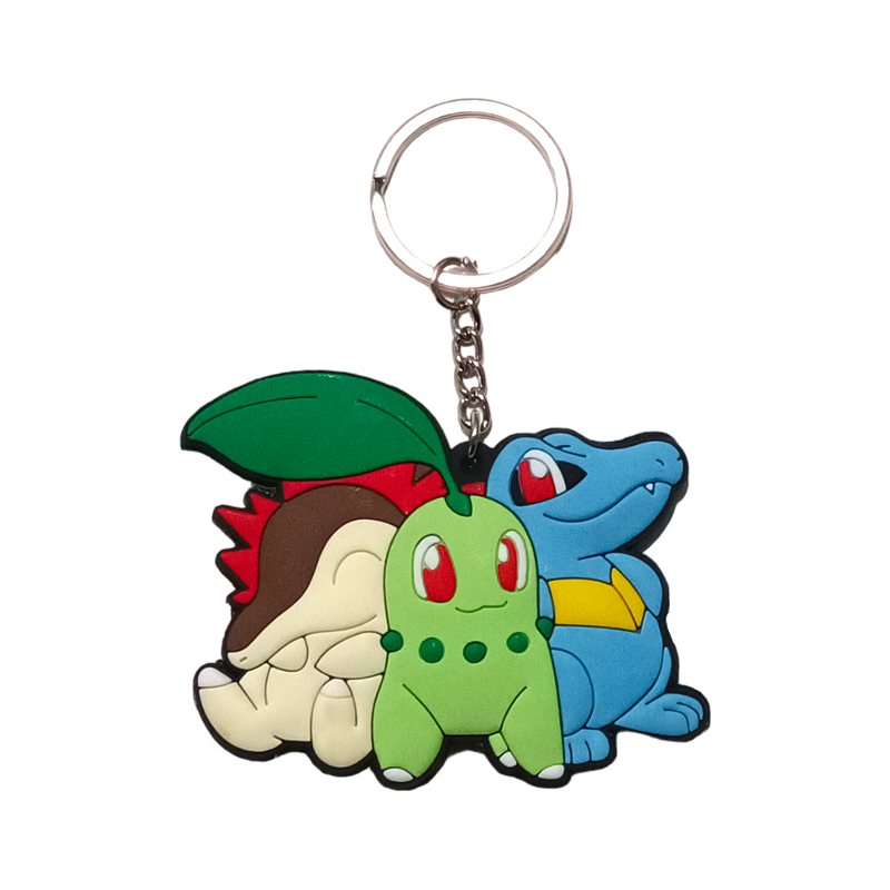 Llavero Silicona Cyndaquil, Chikorita y Totodile